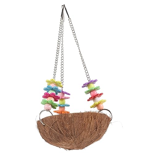 BCOATH Hängende Vogelnest-hängematte Für Papageien Und Kleintiere Kokosnuss-schaukelbett Für Vogelkäfige Komfortabler Schlafplatz Und Spielzeug Für Vögel Für Wellensittiche Und von BCOATH