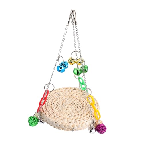 BCOATH Papageien Spielzeug Mit Rattankugeln Kletter Und Schaukelspielzeug Für Vögel Mit Glocken Für Käfige Sicheres Kauen Und Spielen Für Haustier-papageien Und Sittiche von BCOATH