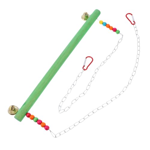 BCOATH Pet Holz Klettergerüst Hühnerschaukel für Vögel Hühnerspielzeug mit Aufhängung Geeignet für Hühner Papageien und Kleinvögel zur Beschäftigung Aktivität Zufällige Zufällige Farbe von BCOATH