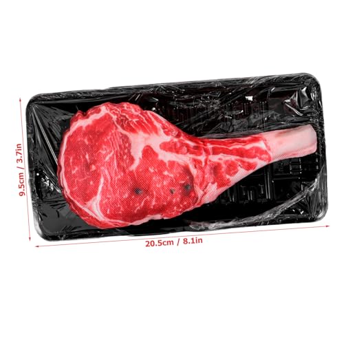 BCOATH Plüsch Hundespielzeug Steak Form Interaktives Quietschendes Kauspielzeug für Welpen Sanftes Oxford Material Langlebiges Zahnpflege Kleine Hunde BCOATH Plüsch Hundespielzeug Steak Form Interaktives Quietschendes Kauspielzeug für Welpen Sanftes Oxford Material Langlebiges Zahnpflege Kleine Hunde von BCOATH