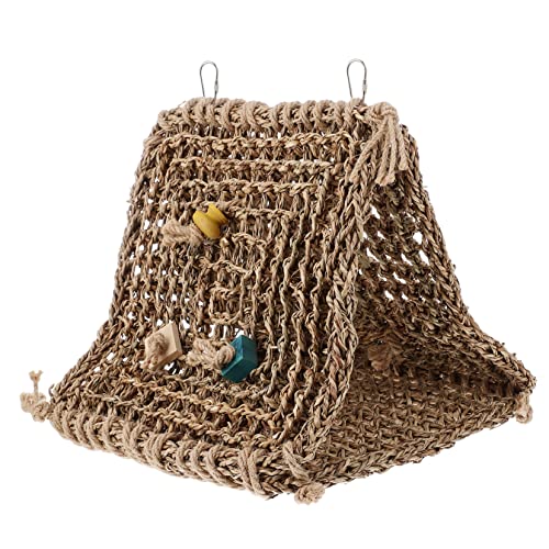 BCOATH Papageienhaus Vogelnest Haustier-hängematte Schaukelbett Rattan-schlafnest Für Papageien Sittiche Käfigzubehör Leicht Zu Waschen Zufälliger Stil BCOATH Papageienhaus Vogelnest Haustier-hängematte Schaukelbett Rattan-schlafnest Für Papageien Sittiche Käfigzubehör Leicht Zu Waschen Zufälliger Stil von BCOATH