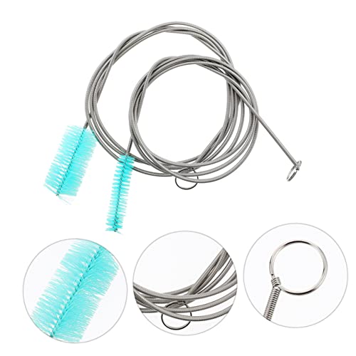 BCOATH 2er Set Feder-reinigungsbürsten Wasserbürste Für Aquarium Zulauf/ablauf Formstabil Stabil Für Aquarium Und Kanalreinigung von BCOATH