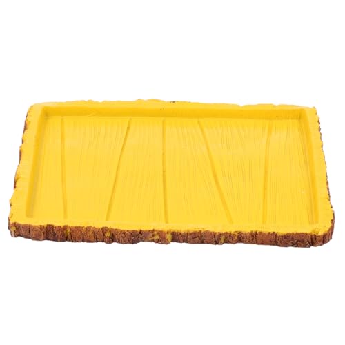 BCOATH Reptilien Futterschale aus Robustem Harz in Natürlicher Felsenoptik Multifunktionaler Wassernapf und Futterbehälter für Terrarien mit Landschildkröten und Echsen Gelb BCOATH Reptilien Futterschale aus Robustem Harz in Natürlicher Felsenoptik Multifunktionaler Wassernapf und Futterbehälter für Terrarien mit Landschildkröten und Echsen Gelb von BCOATH