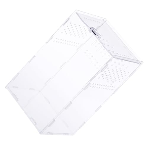 BCOATH Reptilienbox Transparente Futterbox für Reptilien und Insekten Einfach zu Reinigen mit Abnehmbarem Deckel Komfortables Zuhause aus Hochwertigem Material von BCOATH