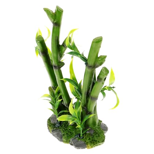 BCOATH Reptile Terrarium Dekoration Künstliche Bambuspflanze Ornament Für Aquarien Und Terrarien Simulation Sichere Materialien Versteck Für Reptilien Vielseitig Einsetzbar von BCOATH