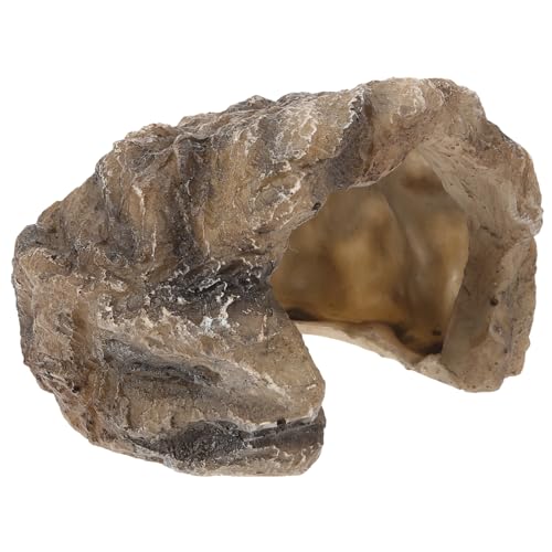 BCOATH Bartagamen-versteck Schildkrötenversteck Schlangen-Accessoire Schildkröten-Accessoire Reptilien- Schildkröten-Tank-Dekoration Schlangenversteck Harz-felshöhle von BCOATH