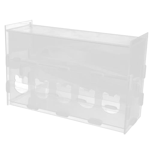 BCOATH Rutin Hühnerfutterautomat aus Stabilem Acryl Transparenter Automatischer Futterspender mit Löchern Platzsparend Langlebig und Vielseitig für Geflügel und Kleintiere Geeignet von BCOATH