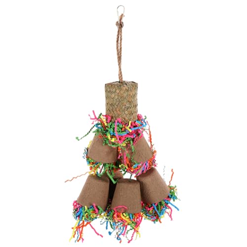 BCOATH Papageienkäfig-Spielzeug Vogel-kauspielzeug Hängendes Design Dekoratives Vogel-schredderspielzeug Für Papageien Sicheres Spielzeug von BCOATH