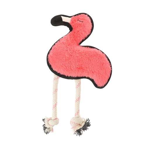 BCOATH Süßes Hundespielzeug, Cartoon-Flamingo-Form, Backenzahnspielzeug, Welpe, Quietschspielzeug, Plüsch, Quietschspielzeug Für Hunde von BCOATH