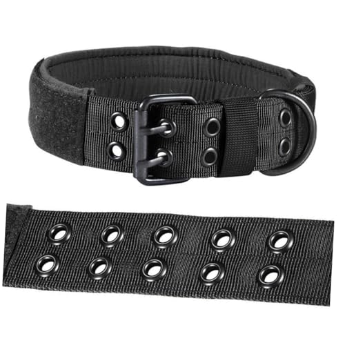 BCOATH Nylon-hundehalsband Mit Metallschnalle Und Selbstklebendem Band Verstellbar Für Größen Haustierhalsband Schwarz Größe L BCOATH Nylon-hundehalsband Mit Metallschnalle Und Selbstklebendem Band Verstellbar Für Größen Haustierhalsband Schwarz Größe L von BCOATH