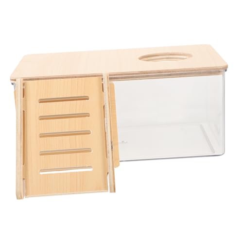 BCOATH Transparente Sandbad Box für Hamster und Rennmäuse aus Acryl mit Holzleiter Praktisches Sandbad für Kleine Nagetiere Einfach zu Reinigen und Langlebig für Kleintierkäfige BCOATH Transparente Sandbad Box für Hamster und Rennmäuse aus Acryl mit Holzleiter Praktisches Sandbad für Kleine Nagetiere Einfach zu Reinigen und Langlebig für Kleintierkäfige von BCOATH