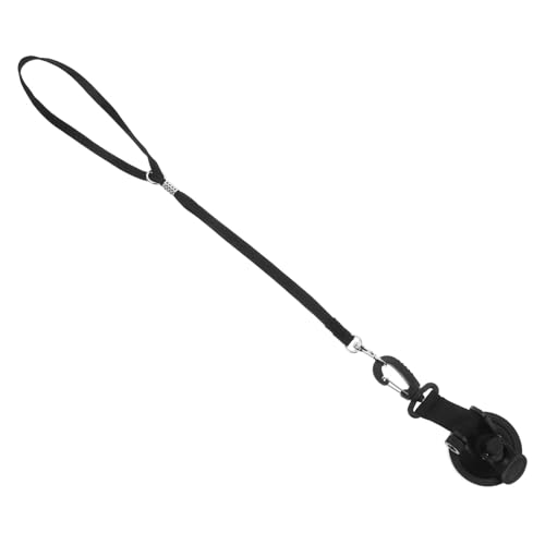 BCOATH Verstellbare Hunde badeleine mit Starkem Saugnapf Sicheres Haustier badezubehör für Kleine und Große Hunde Weiches Material Geeignet für Dusche Badewanne und Grooming tub Schwarz von BCOATH