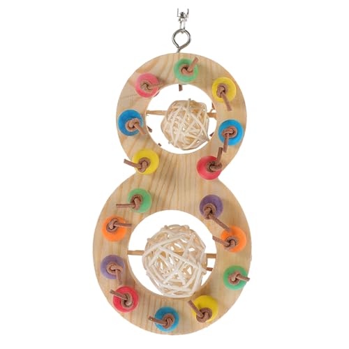 BCOATH Vogel-papagei-Spielzeug Aus Holz Zum Aufhängen Kauspielzeug Rattan-perlen- Vogelkäfig-zubehör Sicher für Vögel BCOATH Vogel-papagei-Spielzeug Aus Holz Zum Aufhängen Kauspielzeug Rattan-perlen- Vogelkäfig-zubehör Sicher für Vögel von BCOATH