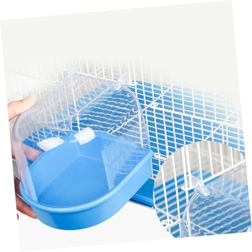 BCOATH Vogelbad für Käfig Kunststoff Abgedecktes Vogelbad für Kanarienvögel und Papageien Kleines Bad für Wellensittiche Langlebig und Sicher Hellblau Geeignet für Kleine Ziervögel von BCOATH