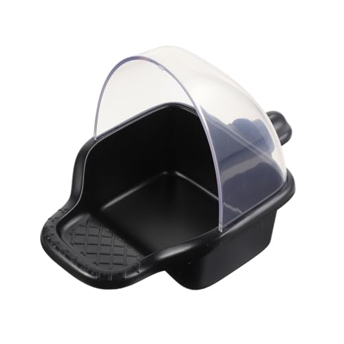BCOATH Vogelfütterer Essenstablett Futterhäuschen Für Vögel Lebensmittelbehälter Vogelhäuschen Für Draussen Futterautomat Für Haustiere Outdoor-tablett Futternapf Für Vögel Plastik Black von BCOATH
