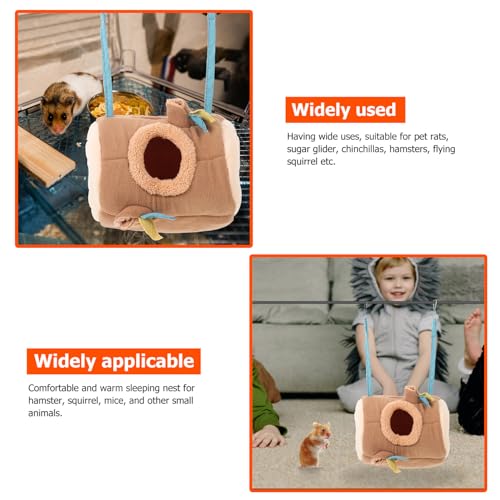 BCOATH Warmes Baumwoll kleintierbett Stumpf Nest für Hamster und Meerschweinchen Kuschelhöhle für Schlaf und Versteck Komfortabel und Vielseitig für Kleine Haustiere im Winter von BCOATH