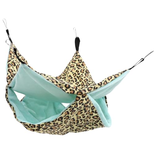 BCOATH Pet Cage Hammock Für Kleintiere Doppellagige Warme Hängematte Für Hamster Chinchillas Und Meerschweinchen Gemütliches Schlafnest Für Jede Jahreszeit von BCOATH
