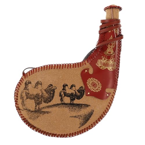BCOATH Wasserbeutel im Antiken China Stil Handgefertigt Strapazierfähiger Trinkbeutel mit Riemen für Camping Wandern Angeln und Outdoor aktivitäten Desert Design von BCOATH