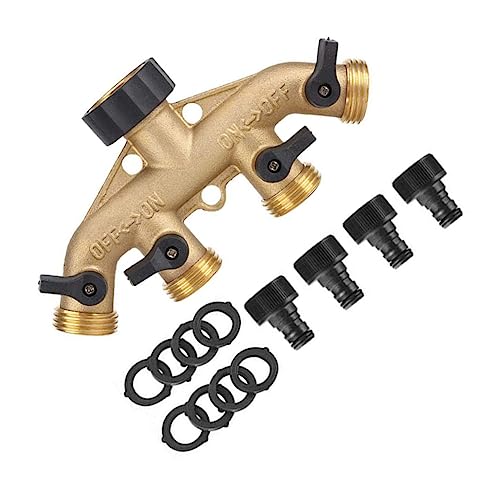 BCOATH Wasserkugelhahn Verteiler Messing Eu Standard für Gartenbewässerung und Regentonnenanschluss mit Hebeldesign für Einfache Nutzung und Hervorragender BCOATH Wasserkugelhahn Verteiler Messing Eu Standard für Gartenbewässerung und Regentonnenanschluss mit Hebeldesign für Einfache Nutzung und Hervorragender von BCOATH