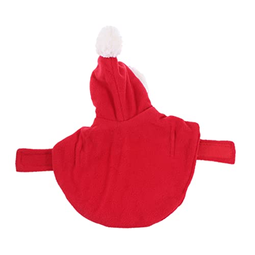 BCOATH Welpen Outfits Hotdog Kostüm Poncho Kapuzenmantel Welpen Kostüme Kätzchen Outfit Hut Kleidung Zubehör Weihnachten Rot Hund Welpen Kleidung von BCOATH