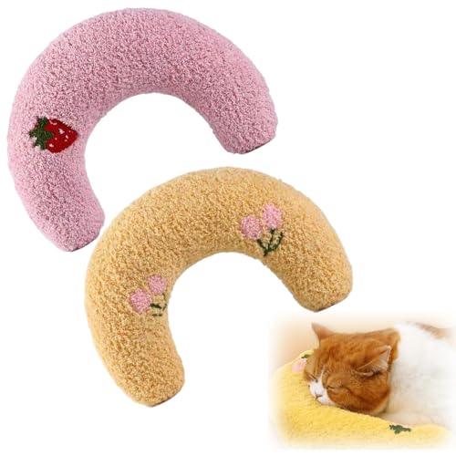 BDBFPAN 2 Stück Katzenminze Kissen, Katzenminze Spielzeug, Katzenminze Plüschtier Beruhigungskissen Weiches Flauschiges U-förmiges Katzen Kissen Zum Schlafen Katzenminze Plüschtier Für Katzen Hunde BDBFPAN 2 Stück Katzenminze Kissen, Katzenminze Spielzeug, Katzenminze Plüschtier Beruhigungskissen Weiches Flauschiges U-förmiges Katzen Kissen Zum Schlafen Katzenminze Plüschtier Für Katzen Hunde von BDBFPAN