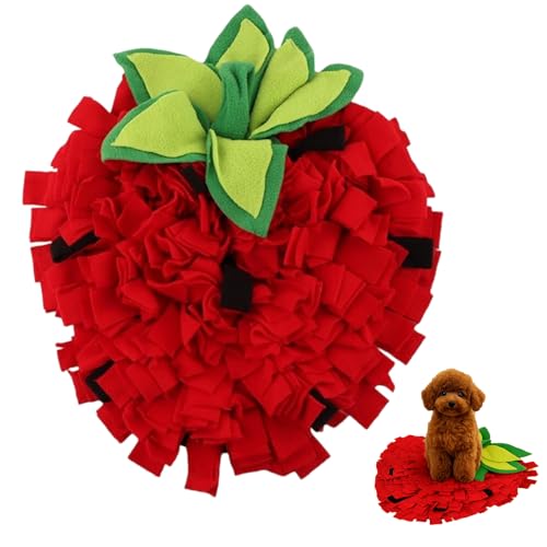 BDBFPAN Schnüffelteppich Hund, 35 x 30 Interaktiver Schnüffelteppich für Langsames Füttern, Erdbeer-Design, cm, Ideal Für Hunde Mit Schnellem Fressverhalten BDBFPAN Schnüffelteppich Hund, 35 x 30 Interaktiver Schnüffelteppich für Langsames Füttern, Erdbeer-Design, cm, Ideal Für Hunde Mit Schnellem Fressverhalten von BDBFPAN