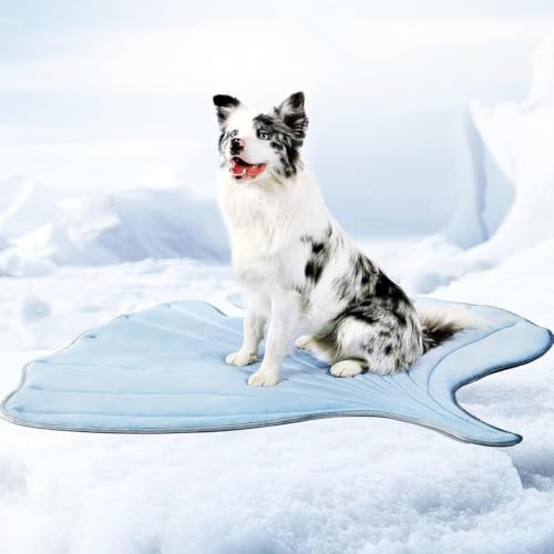 BDCPMT Kühlmatten for Hunde, groß, blattförmig, rutschfest, for Haustiere, blattförmige Katzenbettunterlage aus Baumwolle, leicht, waschbar, große Kühlmatte for Haustiere, weich und bequem(Blauw,L) BDCPMT Kühlmatten for Hunde, groß, blattförmig, rutschfest, for Haustiere, blattförmige Katzenbettunterlage aus Baumwolle, leicht, waschbar, große Kühlmatte for Haustiere, weich und bequem(Blauw,L) von BDCPMT