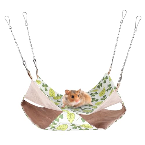 Haustierkäfig-Hängematte, wasserdichtes hängendes Meerschweinchenbett mit Metallhaken, verstellbares und atmungsaktives Versteckspielzeug für Frettchen, Ratten, Chinchillas, Zuckergleiter, kleine von BDKMMS