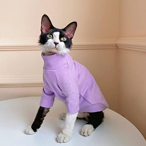 1 Pc Clothes Soft Kitten Cat Pajamas Warm Small Dog-Purple,XXL von BDSTT