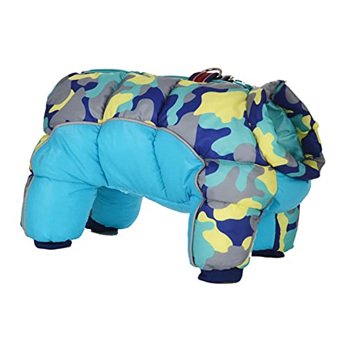 1 Pc Hundekleidung Winter Warme Kleidung Für Kleine Hunde Wasserdicht-Sky Blue Camouflage,12 von BDSTT