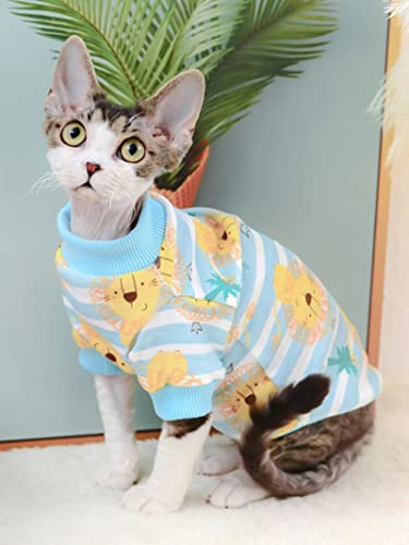 1 Stück süße Katze Kleidung Weiche Baumwolle Kätzchen Katze Blau, M von BDSTT