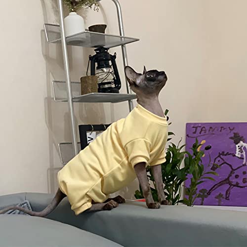 1 x Kleidung aus weichem Fleece, für Kätzchen, Katze, warm, Gelb, XL von BDSTT