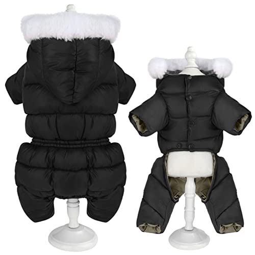 1 x Winterkleidung, warmer Hundemantel, wasserdicht, Schwarz, Größe 46 von BDSTT