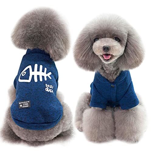 1 x Winterkleidung für kleine Haustiere, Baumwolle, Blau, Größe L von BDSTT