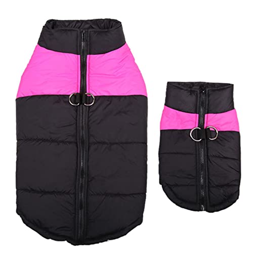 1 x wasserdichter Wintermantel für große Hunde, warm, Rosa, XXL von BDSTT