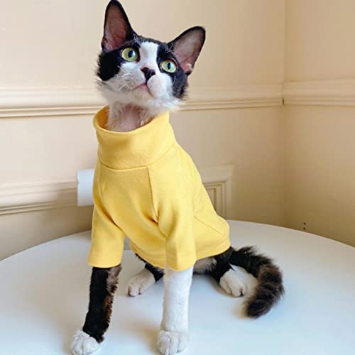1 x weicher Schlafanzug für Kätzchen, Katzen, warm, für kleine Hunde, Gelb, Größe M von BDSTT