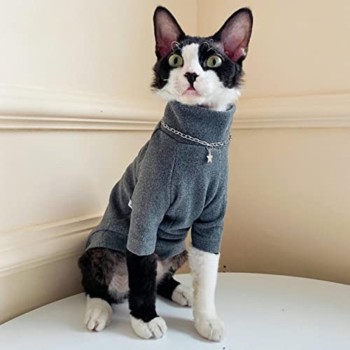 1 x weicher Schlafanzug für Kätzchen, Katzen, warm, für kleine Hunde, Grau, Größe M von BDSTT