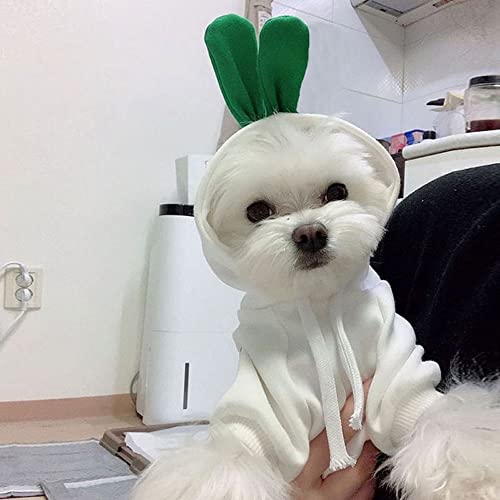 Hunde Hoodie, bequemes Hundepullover Outfit süße und attraktive Hundebekleidung, Weihnachtsanzug für kleine/mittlere Hunde und Katzen (Rettich,L (Büste: 53cm)) von BDSX