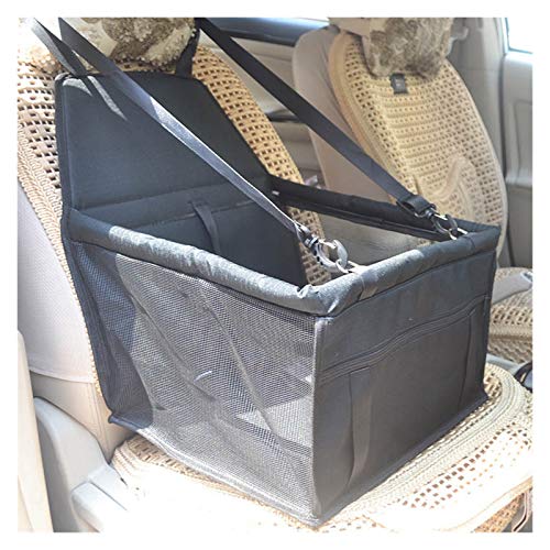 Autositz für Hunde Doppelt Dickes Reisen zubehör mesh hängende Taschen Falten Haustier liefert wasserdichte Hund Matte Decke Sicherheit Haustier Auto Sitz Tasche (Color : Black, Size : 40x32x24cm) von BDXMKS