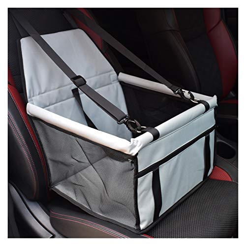 Autositz für Hunde Doppelt Dickes Reisen zubehör mesh hängende Taschen Falten Haustier liefert wasserdichte Hund Matte Decke Sicherheit Haustier Auto Sitz Tasche (Color : Grey, Size : 40x32x24cm) von BDXMKS