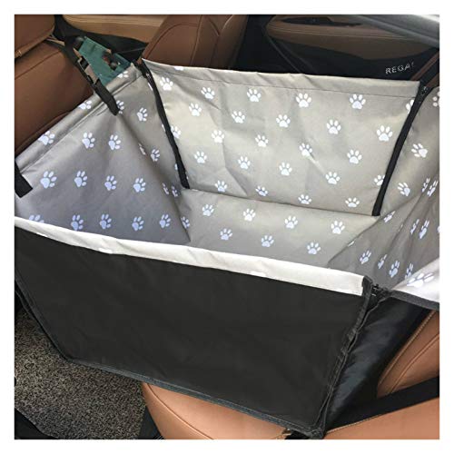 Autositz für Hunde wasserdichte Haustierenträger Hund Autositzbezug Matten Hängemattenkissen Tragen for Hunde Transportin (Color : Grey, Size : 60x35x50cm) von BDXMKS