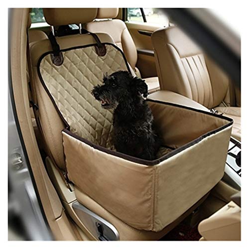 Autositz für Hunde wasserdichte Reise 2 in 1 Träger for Hunde Falten Dicke Haustier Katze Hund Auto Booster Sitzbezug Outdoor Pet Bag Hängematte (Color : Khaki, Size : M) von BDXMKS