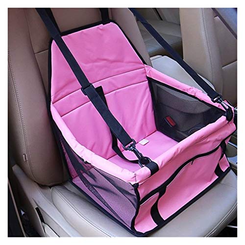 Autositz für Hunde wasserdichte Reise 2 in 1 Träger for Hunde Falten Dicke Haustier Katze Hund Auto Booster Sitzbezug Outdoor Pet Bag Hängematte (Color : Mesh Side Pink, Size : M) von BDXMKS