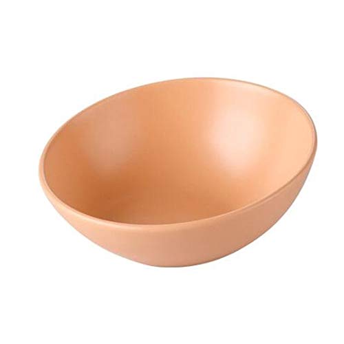 Katzennapf aus Keramik Ceramic Round Pet Bowl Startseite Katzenfutter Schüssel Abnehmbare Schüssel mit Rahmen 45 ° neigbar Design Katze Schüssel Pet Bowl-Feed Trinken (Color : Orange Bowl, Size : 15 von BDXMKS