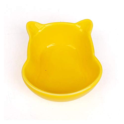 Katzennapf aus Keramik Nette kleines Haustier Hund Katze Kaninchen Meerschweinchen Hamster Feeder Bowl-Keramik-Material Pet Food Drink Water Bowl Haustier-Bett-Haus Anti-Rutsch (Color : Orange, Size von BDXMKS