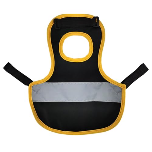 Schwarz Hühnergeschirrschürze mit reflektierendem Band, verstellbare Hühnerweste, Haustierschutzsattel für die meisten Geflügel Schwarz Hühnergeschirrschürze mit reflektierendem Band, verstellbare Hühnerweste, Haustierschutzsattel für die meisten Geflügel von BE-TOOL