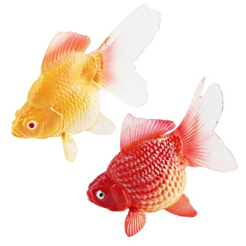 BEAHING Plastikfisch, 2 Prozent gefälschte Fische, realistischer gelb und rotes Kunststoff, das Sich für Aquariumtank bewegt, schwebend BEAHING Plastikfisch, 2 Prozent gefälschte Fische, realistischer gelb und rotes Kunststoff, das Sich für Aquariumtank bewegt, schwebend von BEAHING