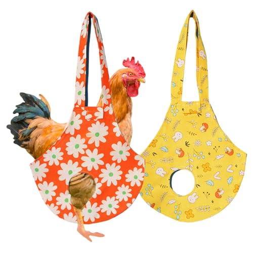 Hühnerschlinge, Hühnerträger 2pcs süße Druckschlinge mit Griff und Löcher wasserdichtes Fang -Handbeutel für Hen -Rooster -Entengäste, Geldbörse, Geldbörse von BEAHING