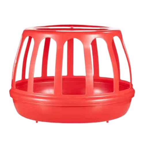 Hühnerwasser -Feeder, Hühnerfuttermittel, 11 x 8, 3 Zoll Plastik -Lebensmittelspender mit 13 Fütterungsmund, abnehmbar von BEAHING