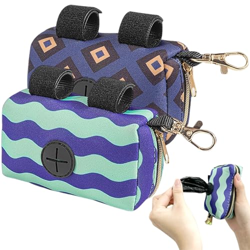 Hund Poop Bag Spender, 2pcs Hund Poop -Beutel Halter 4x1.7x2.4 Stoff Hund Poop -Beutel Spender mit Schnalle für Leine Anhang Haustierabfall -Taschen -Spender Reißverschluss Beutel für Hunde Walking Hund Poop Bag Spender, 2pcs Hund Poop -Beutel Halter 4x1.7x2.4 Stoff Hund Poop -Beutel Spender mit Schnalle für Leine Anhang Haustierabfall -Taschen -Spender Reißverschluss Beutel für Hunde Walking von BEAHING